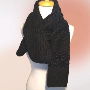 Inc International Concepts Black Long‎ Oblong Scarf NWT